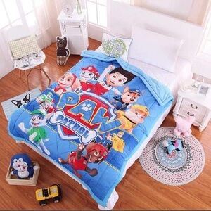 Paw Patrol Blue Kids Single Bed Quilt